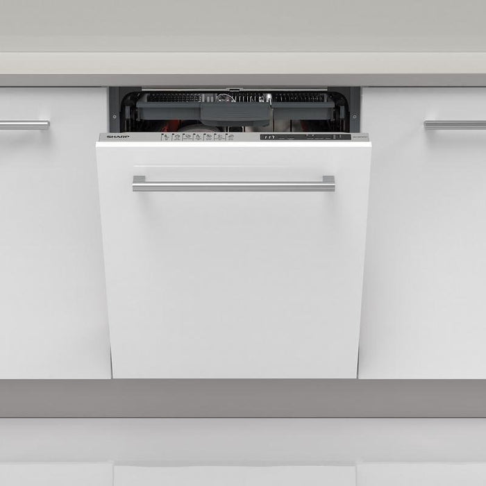 Built-in dishwasher Sharp QW-NI27I47DX***, 15 place settings, 600 W, mm, D