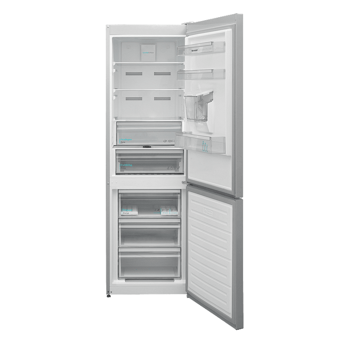 Refrigerator with freezer Sharp SJ-NBA21DMDIE, 331 l, E, No Frost, Inox
