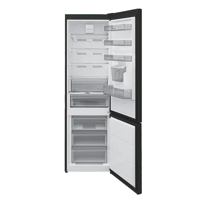 Refrigerator with freezer Sharp SJ-NBA32DHDAE , 367 l, E , No Frost , Black stainless steel