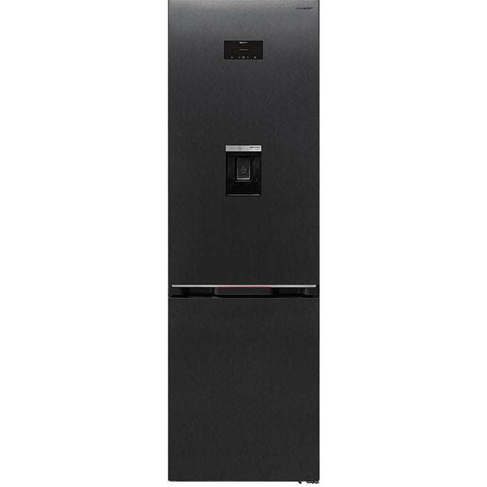 Refrigerator with freezer Sharp SJ-NBA32DHDAE , 367 l, E , No Frost , Black stainless steel