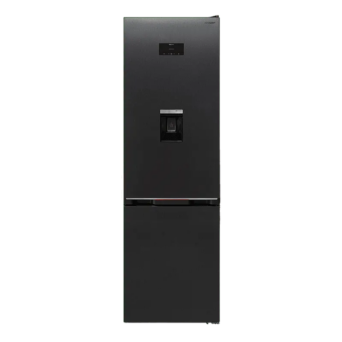 Refrigerator with freezer Sharp SJ-NBA32DHDAE , 367 l, E , No Frost , Black stainless steel