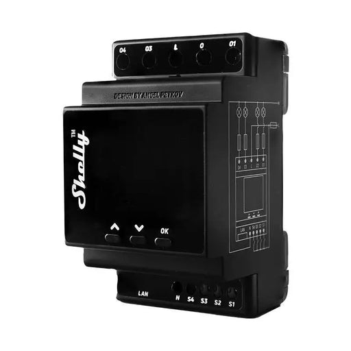 Shelly Pro 4PM DIN Rail 4-channel Relay WiFi (Power measurement) - Smart controllers<<<Control devices<<<Smart