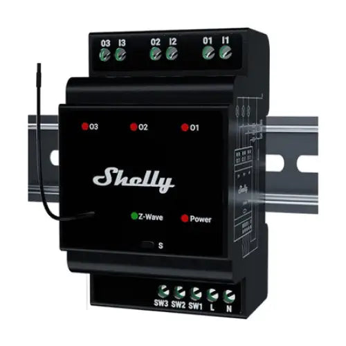 Shelly Qubino Wave Pro 3 Z-Wave 3 channel DIN rail relay - Smart controllers<<<Control devices<<<Smart