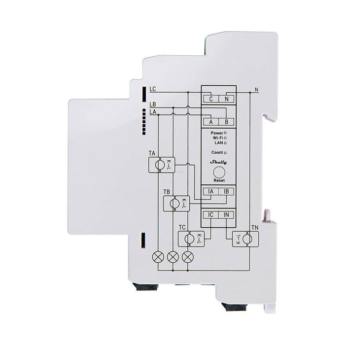 Shelly PRO 3EM 120A 3-Phase Energy Meter, WiFi/Bluetooth
