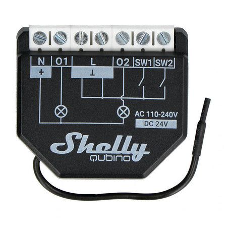 Shelly Qubino Wave2PM Controller, 2-channel, Z-Wave (Power measurement)
