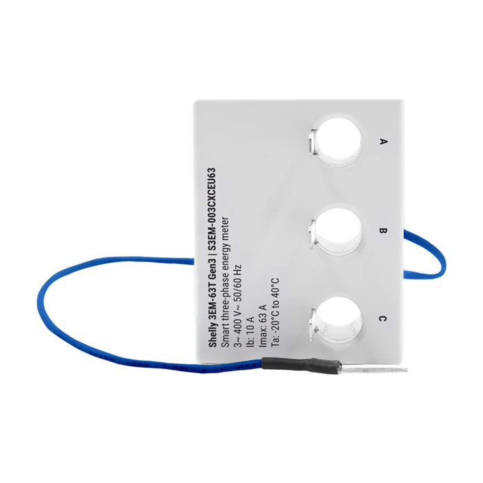 Shelly 3EM-63T Gen3 1/3-channel WiFi energy meter (flat terminal)
