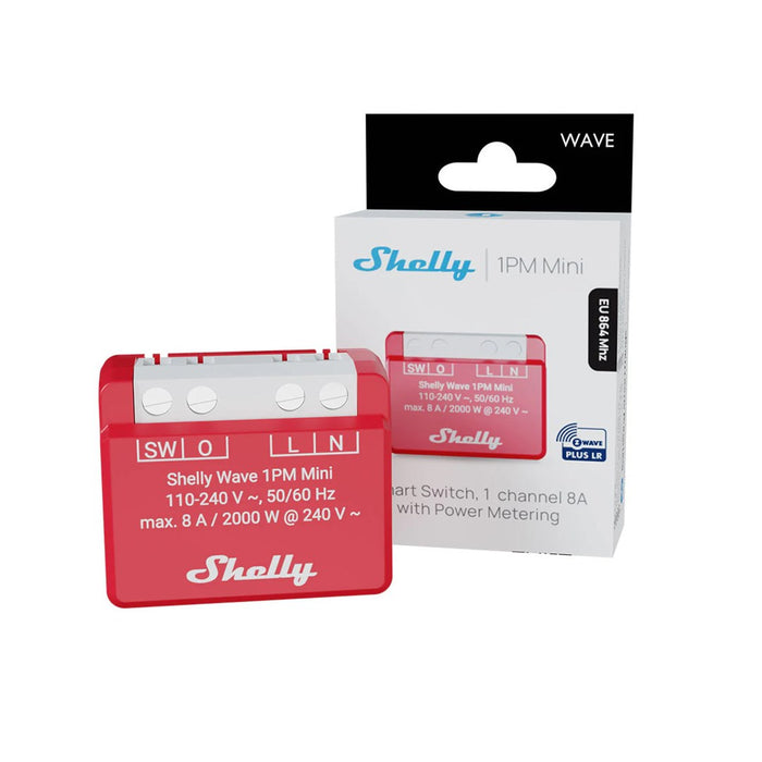 Shelly Wave 1PM Mini LR Smart Z-Wave Relay