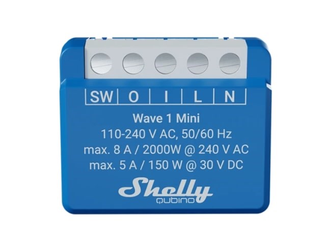 Shelly Qubino Wave 1 Mini LR Smart switch Z-Wave Blue