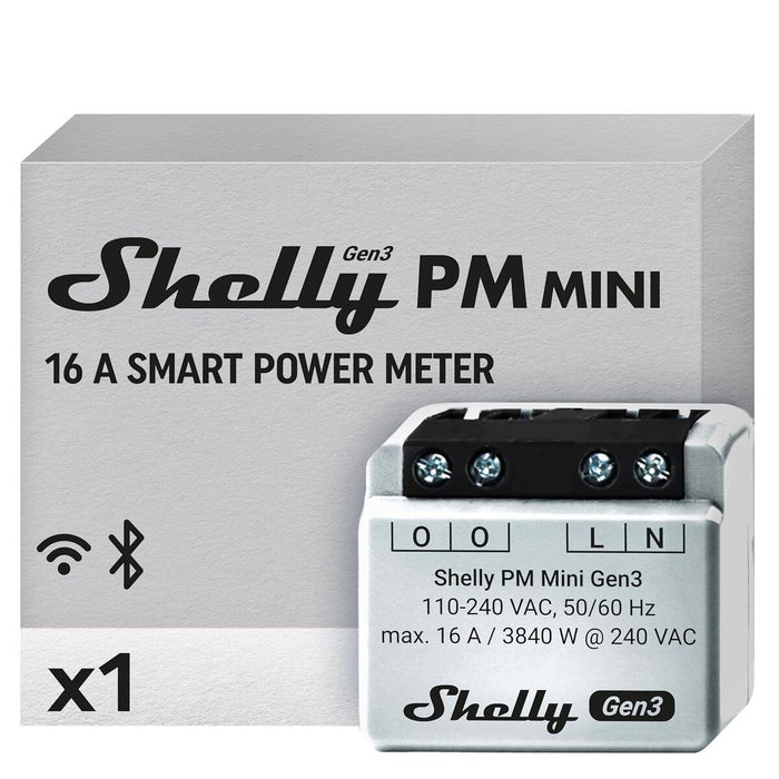 Smart Plug Shelly MINI 1PM GEN3 Bluetooth Wi-Fi Bluetooth 4.2