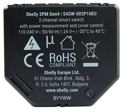 Sterownik Shelly 2PM Gen4 Zigbee/Matter