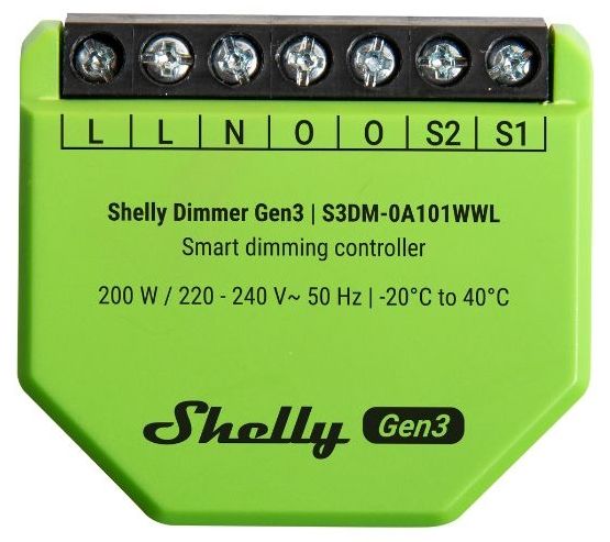 Shelly Dimmer Gen3 WiFi Light Controller