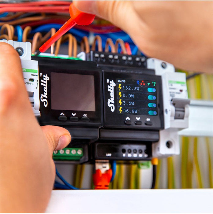 Shelly Pro 4PM DIN Rail 4-channel Relay, WiFi (Power measurement)