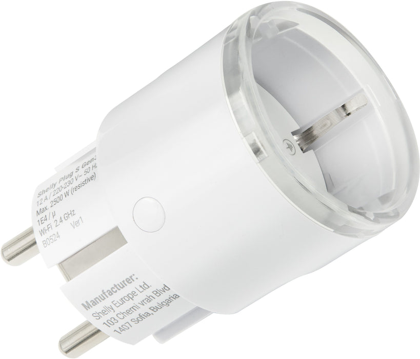 Shelly Plug S MTR Gen3 Smart Outlet (White)