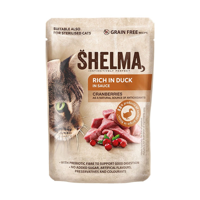 SHELMA with turkey, duck, chicken and beef in sauce - wet cat food - 12x85g