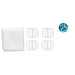 Shower Curtain Berilo White Polyester 180 x 180 cm 30 x 5 x 19 cm Points (12 Units) - Баня<<<Дом