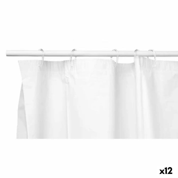 Shower Curtain Berilo White Polyethylene EVA 180 x 180 cm 20,5 x 34 x 2 cm (12 Units) - Баня<<<Дом