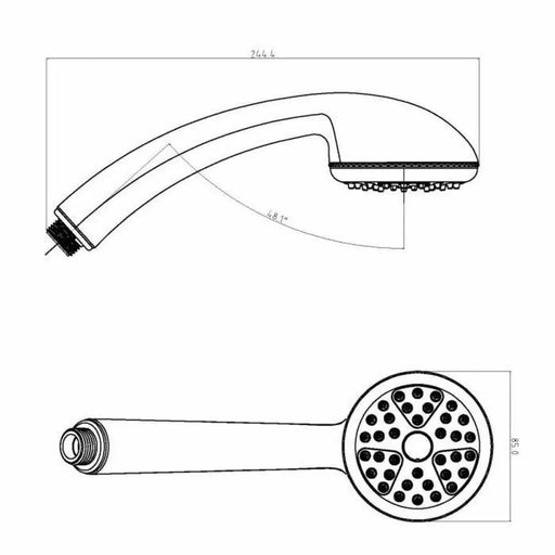 Shower Rose Rousseau Tamari ABS 1 Position 15 x 21 cm - Баня<<<Дом Градина<<<BigBuy&&&Аксесоари и кранчета<<<Баня<<<Дом