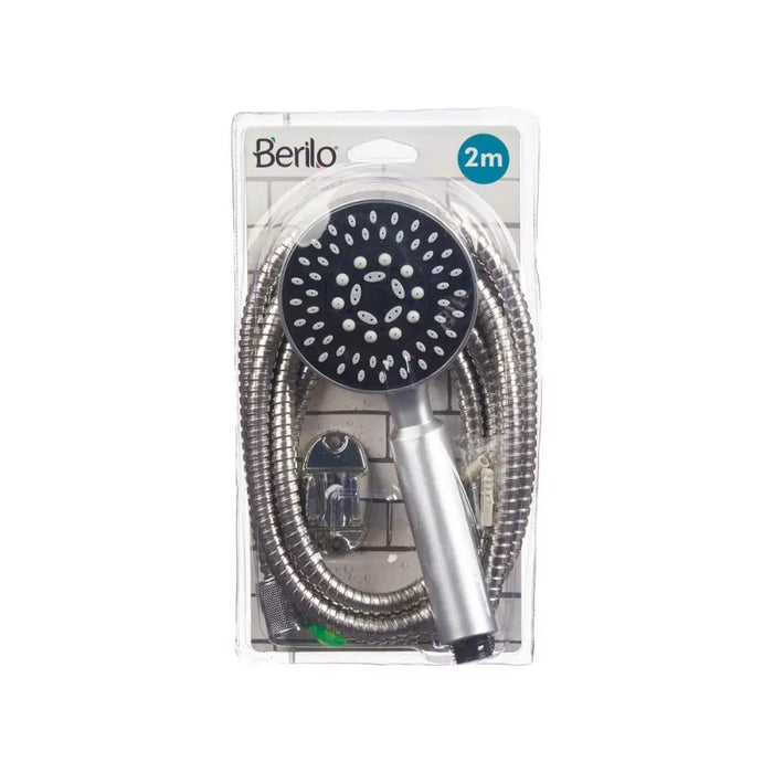 Shower Set Berilo Metal 2 m 14 x 4,5 x 24,5 cm (12 Units) - Аксесоари и кранчета<<<Баня<<<Дом Градина<<<BigBuy