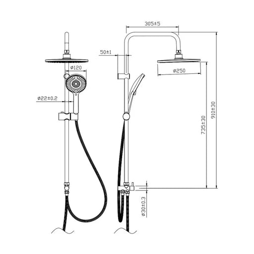 SHOWER SET CHROME FAYANS JASMINE - Душ комплекти<<<Смесители и душове<<<Баня<<<Praktiker