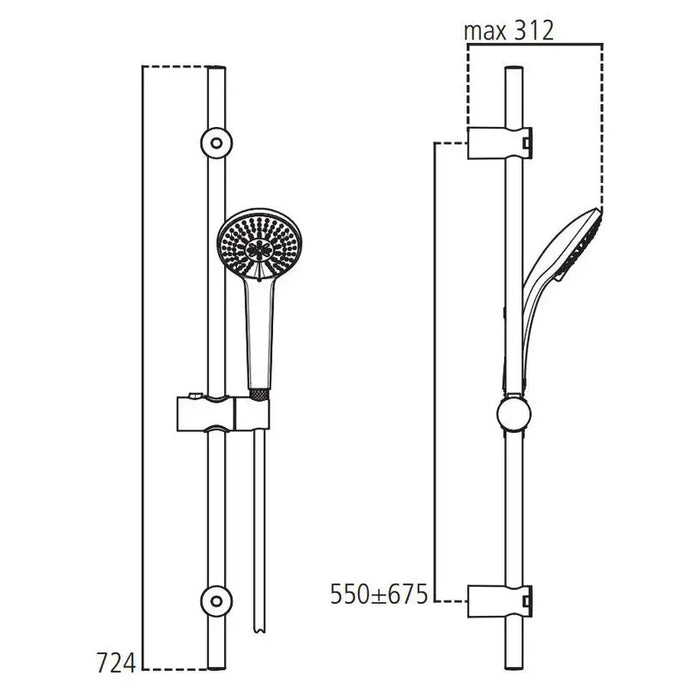 SHOWER SET IDEALSTANDARD IDEALRAIN B9508AA - Душ комплекти<<<Смесители и душове<<<Баня<<<Praktiker&&&Душ