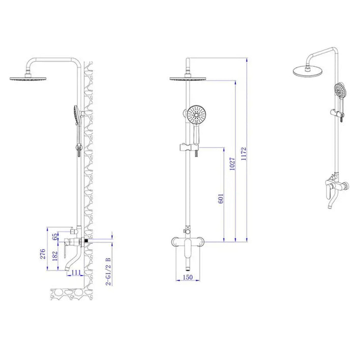 SHOWER SYSTEM INTER CERAMIC VENICE 6328GG - Душ системи колони<<<Смесители и душове<<<Баня<<<Praktiker