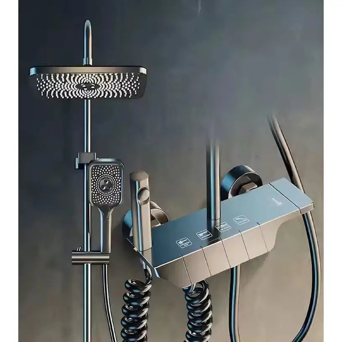 SHOWER SYSTEM PIANO KEY SYNCHRO SKL-205308 GR - Душ системи колони<<<Смесители и душове<<<Баня<<<Praktiker