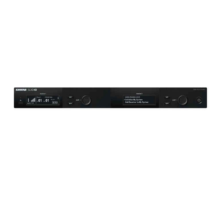 Shure SLXD4DE-G59 - wireless microphone receiver, 470 - 514 MHz