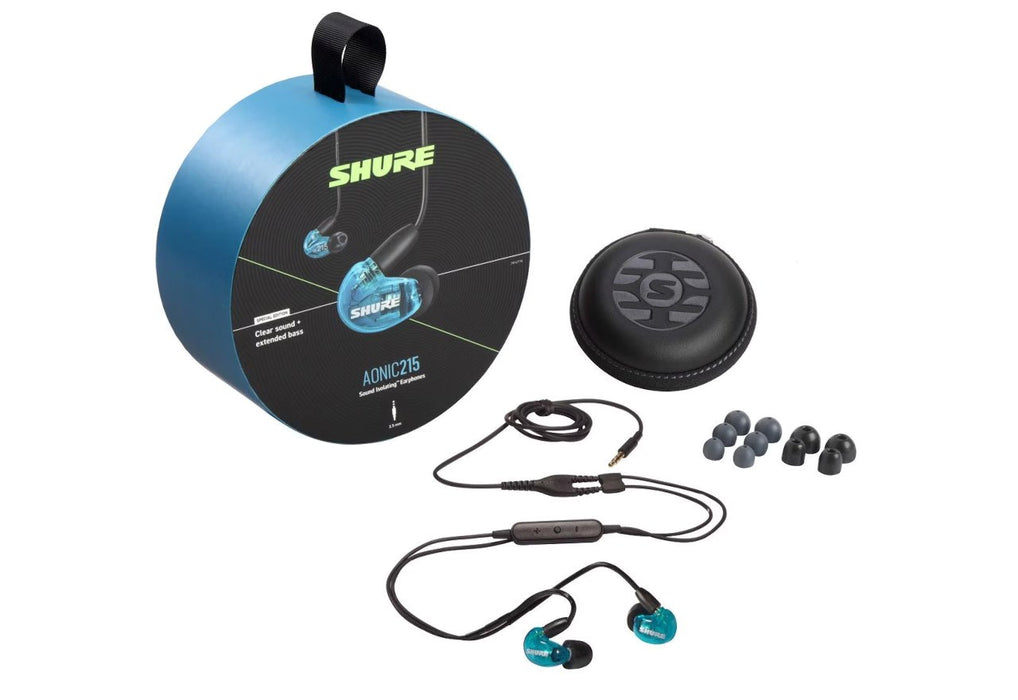 Shure AONIC 215 - in-ear headphones with single transducer and 3.5mm cable (blue)