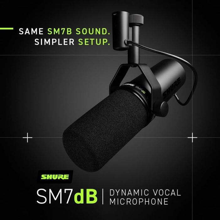 Shure SM7dB - dynamic vocal microphone with built-in preamplifier