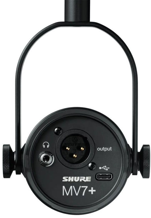 Shure MV7+-K - Lecture/vocal microphone with XLR/USB-C connector, black