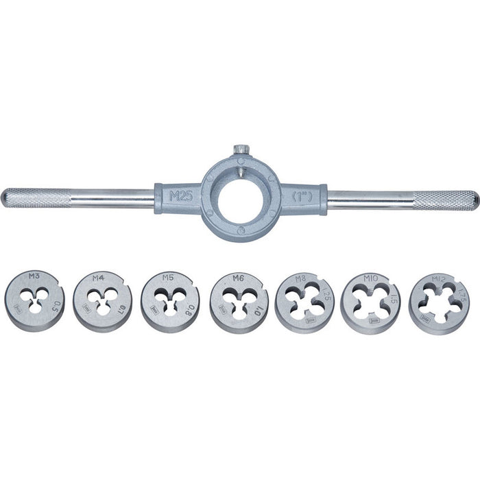 8-PIECE FLAT SET M3-M12 SIBRTECH