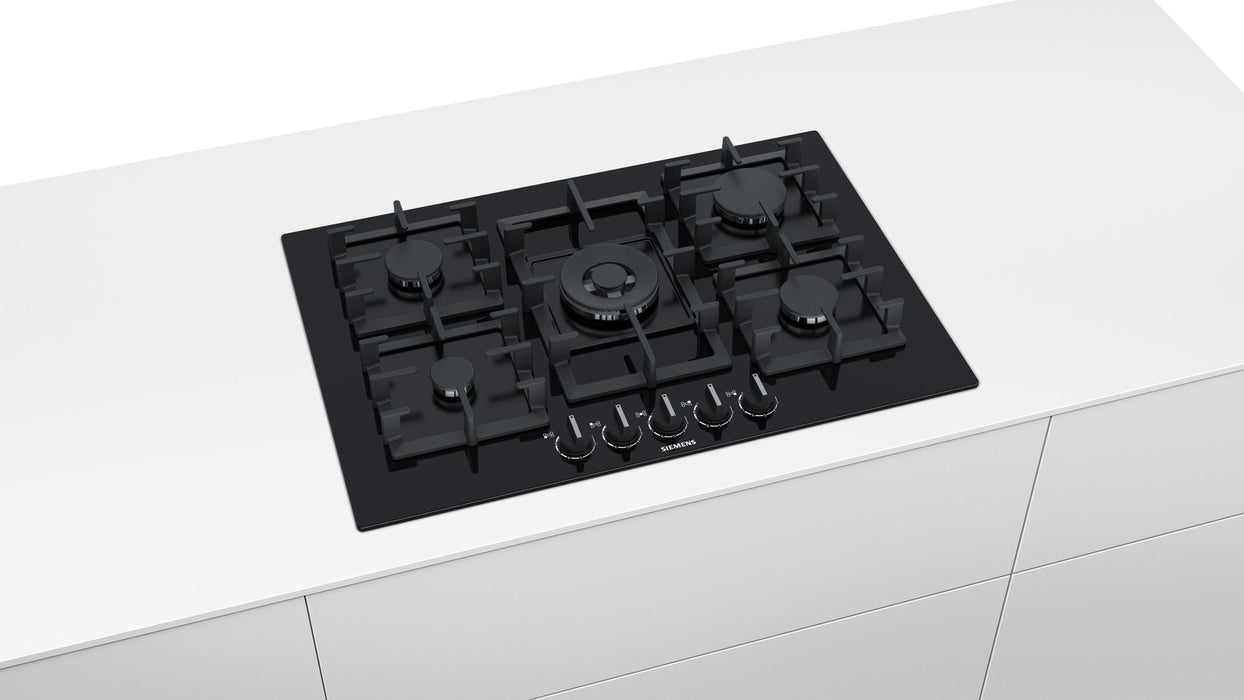 Siemens EP7A6QB90 hob Black Built-in Gas 5 zone(s)