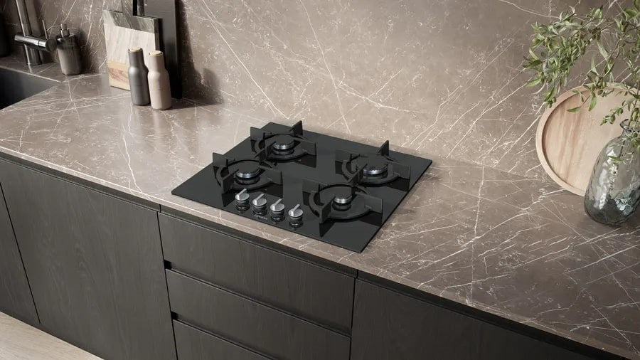 Siemens EP6A6PI10 hob Black Built-in Gas 4 zone(s)