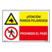 Sign Normaluz Perros Peligrosos / Prohibido El Paso 60 x 40 cm - Декорация и Осветление<<<Дом
