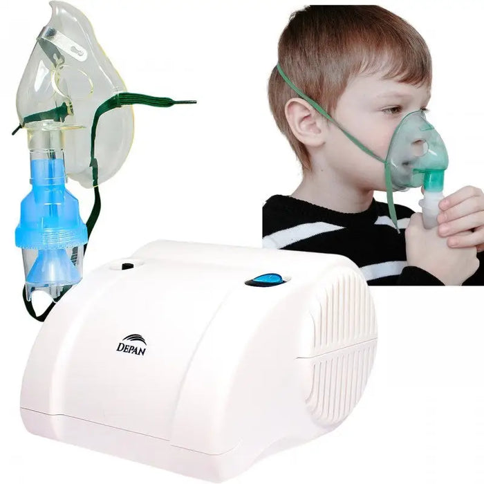 Silent piston inhaler with two masks - InhalersUIS-INH<<<Medical appliances and equipmentUIS<<<ActionPL