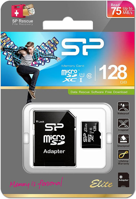 Silicon Power Elite memory card 128GB - Памети SD<<<Памети<<<Компоненти<<<ALSO&&&Карти памет<<<Фото и видео
