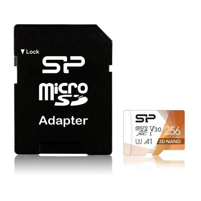 Silicon Power Superior Pro 256 GB MicroSDXC UHS-I Class 10 - Памети SD<<<Памети<<<Компоненти<<<ALSO&&&Карти