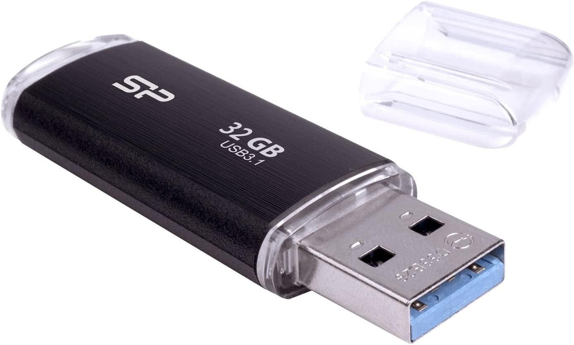 USB memory stick SILICON POWER Blaze B02, 32GB, USB 3.2 Gen 1, Black