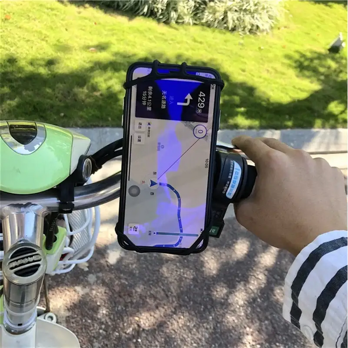Silicone bicycle phone holder - black - Cell phone holders<<<HurtelXML