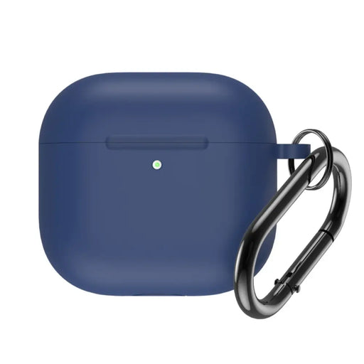 Silicone Case for Airpods 4 with Carabiner - Blue - Cell phone cases and covers<<<HurtelXML