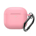 Silicone Case for Airpods 4 with Carabiner - Pink - Cell phone cases and covers<<<HurtelXML