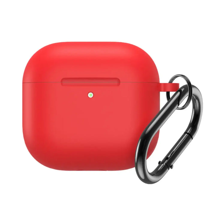 Silicone Case for Airpods 4 with Carabiner - Red - Cell phone cases and covers<<<HurtelXML