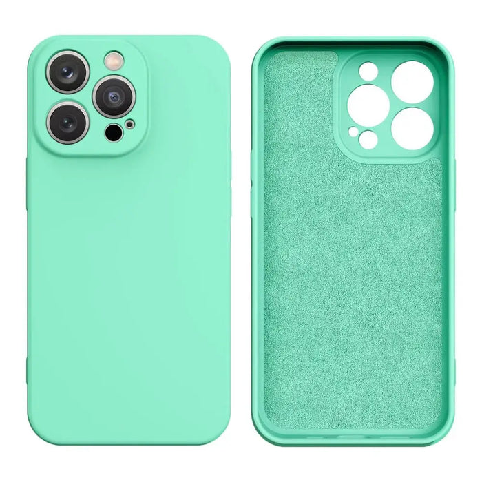 Silicone case for iPhone 13 Pro Max silicone cover mint green - Cell phone cases and covers<<<HurtelXML