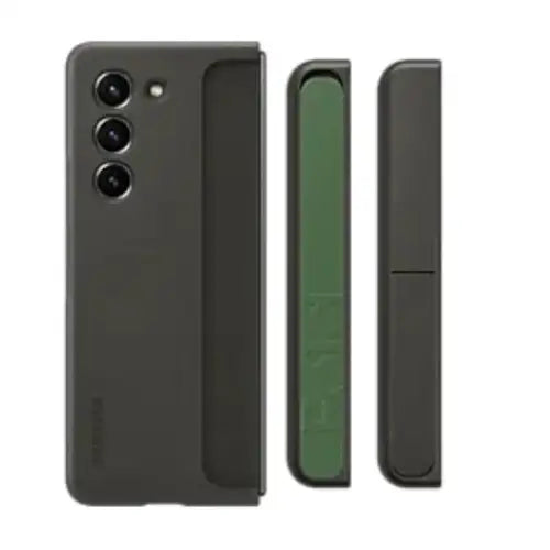 Silicone case for Samsung Galaxy Z Fold 5 with stand and strap - black - Accessories<<<SAMSUNG Mobile
