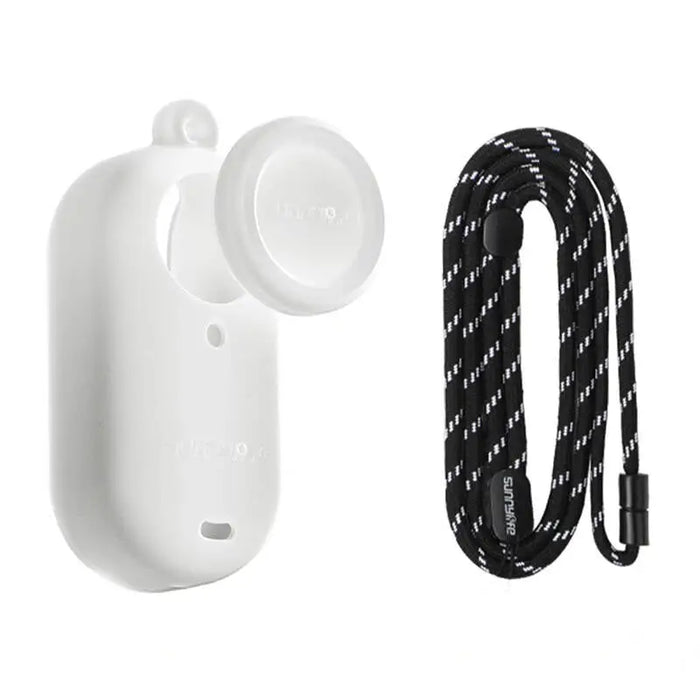 Silicone case with a leash Sunnylife for Insta360 GO 3S (white) - For sports cameras<<<Accessories<<<Photo