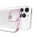 Silicone case with Swarovski crystals Kingxbar Wish Series for iPhone 14 Pro - pink - Cell phone cases