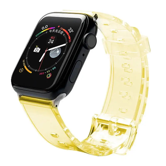 Silicone Strap Bracelet Bracelet Strap Light for Apple Watch 38 / 40 mm - Yellow - Smartwatch straps