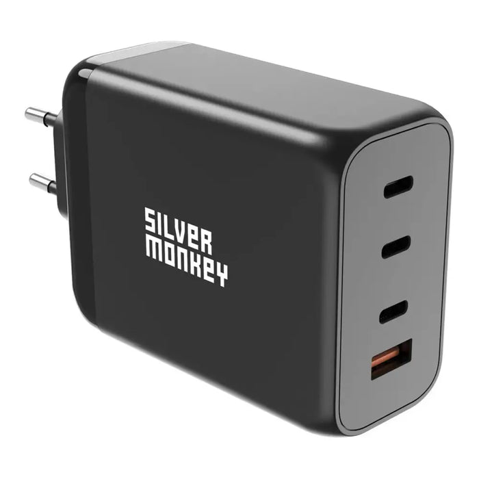Silver Monkey SMA153 200W GaN charger 3xUSB-C PD USB-A QC 3.0 - black - Cell phone USB charger<<<HurtelXML