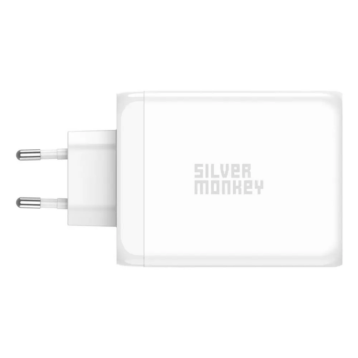 Silver Monkey SMA154 200W GaN charger 3xUSB-C PD USB-A QC 3.0 - white - Cell phone USB charger<<<HurtelXML