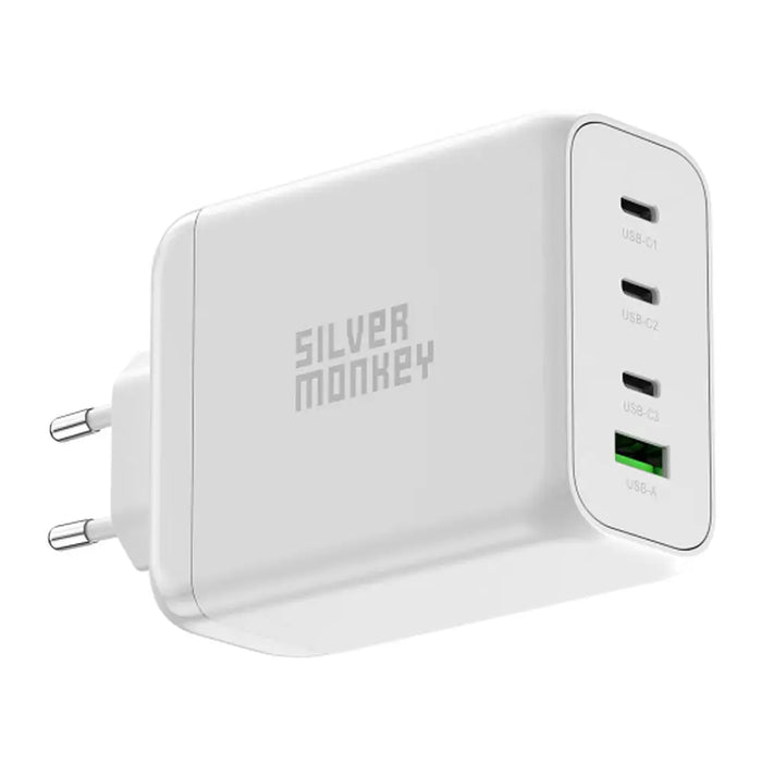 Silver Monkey SMA154 200W GaN charger 3xUSB-C PD USB-A QC 3.0 - white - Cell phone USB charger<<<HurtelXML
